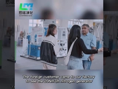 विदेशी ग्राहक 20 एनएम3/घंटा नाइट्रोजन जनरेटर देखने के लिए कारखाने में आए